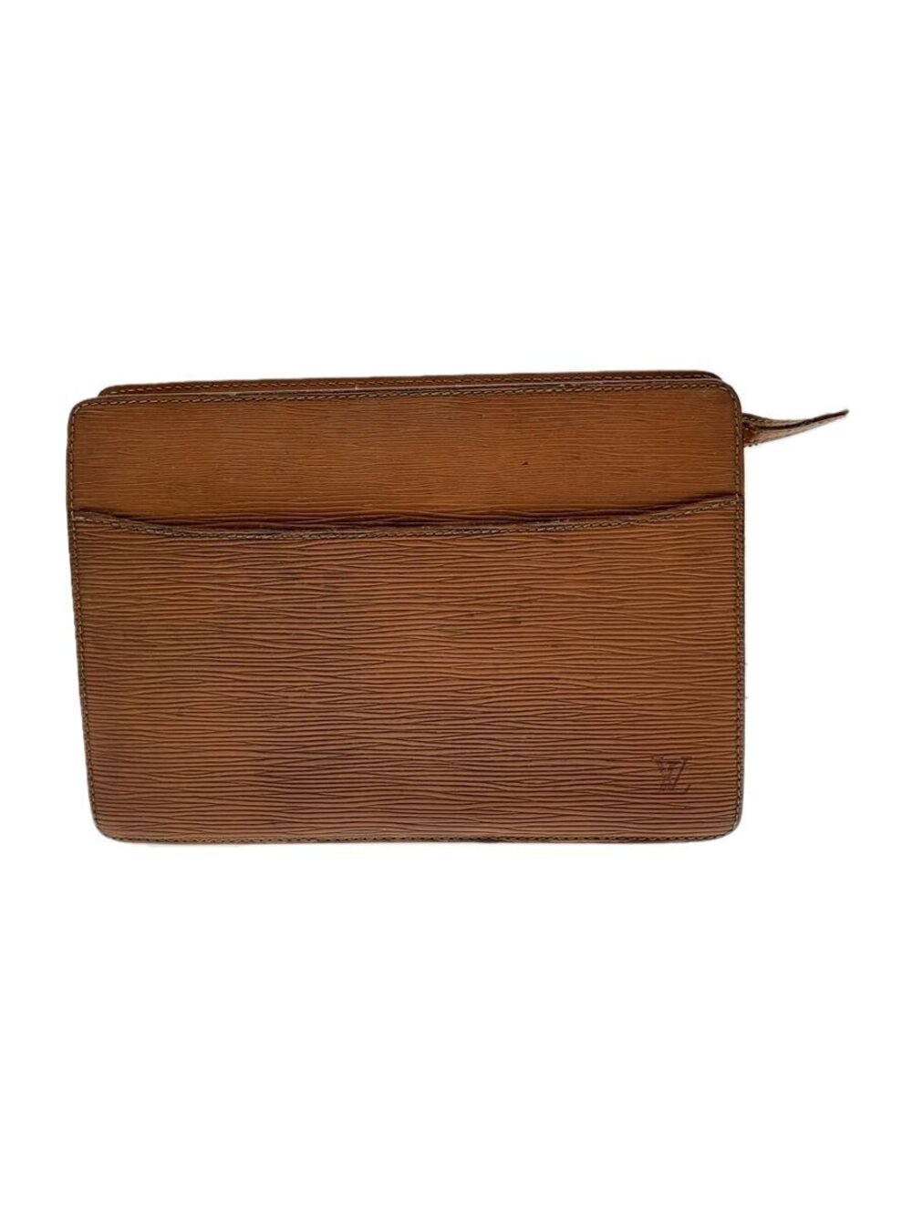 LOUIS VUITTON Pochette Homme Epi Brown Leather Brown